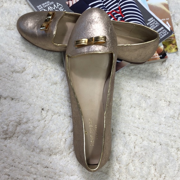 Kate Spade gold ballet flats - Picture 4 of 11